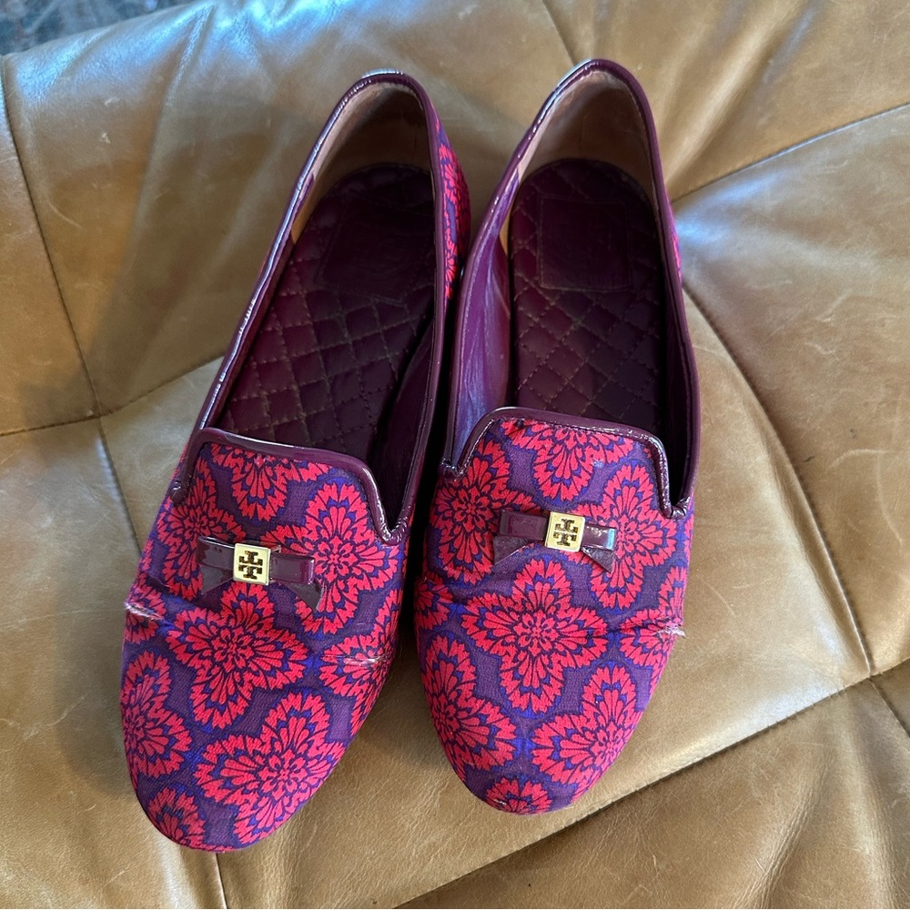 Tory Burch patterned loafers